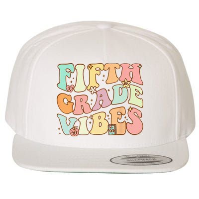 Fifth Grade Vibes 5th Grade Team Retro 1st Day Of School Wool Snapback Cap