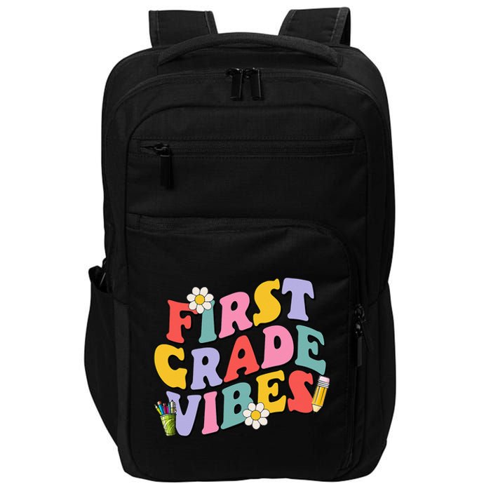 First Grade Vibes Back To School 1st Grade Team 1st Day Impact Tech Backpack