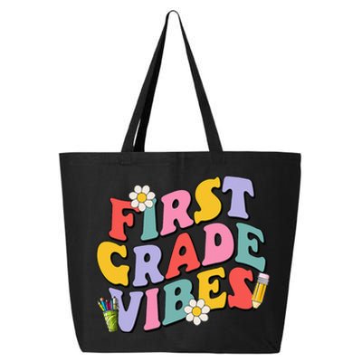 First Grade Vibes Back To School 1st Grade Team 1st Day 25L Jumbo Tote