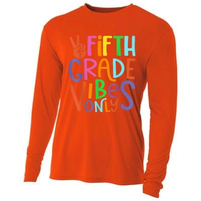 Fifth Grade Vibes 5th Grade Team Retro 5th Day Of School Cooling Performance Long Sleeve Crew