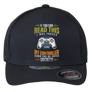 Funny Gamer Video Games Gift Idea Gaming Gift Flexfit Unipanel Trucker Cap