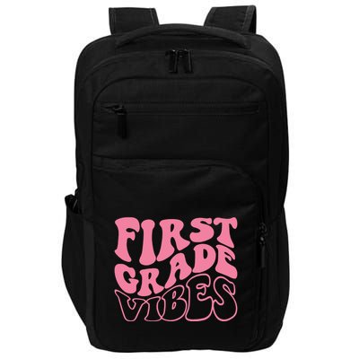 First Grade Vibes Happy First Day Of School 1st Grade Back Impact Tech Backpack