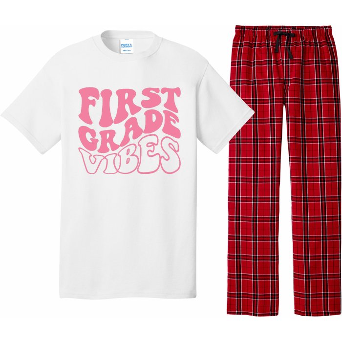 First Grade Vibes Happy First Day Of School 1st Grade Back Pajama Set