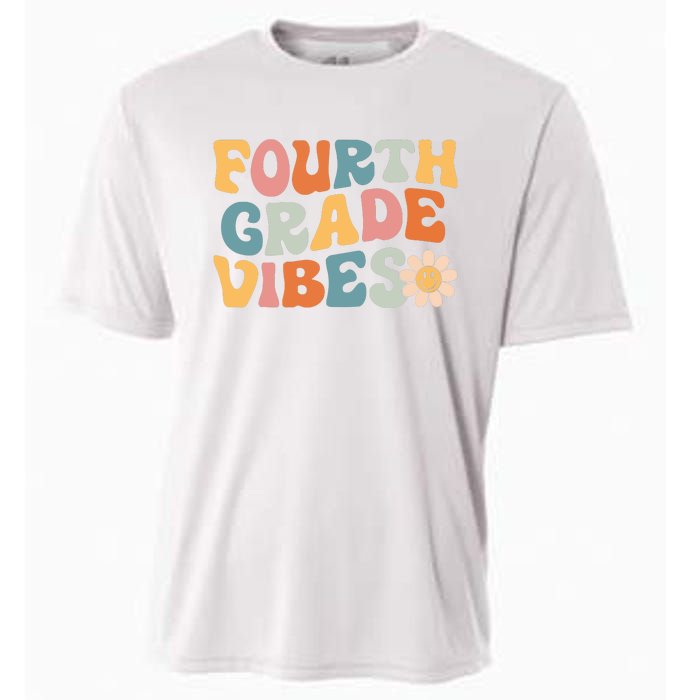 Fourth Grade Vibes 4th Grade Team Retro 1st Day Of School Cooling Performance Crew T-Shirt