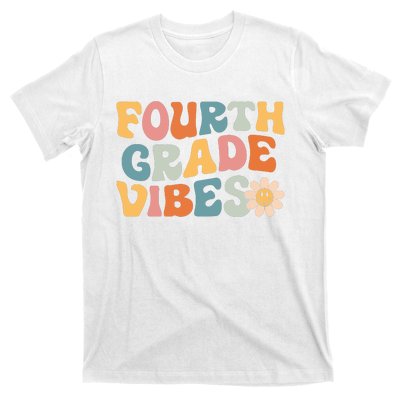 Fourth Grade Vibes 4th Grade Team Retro 1st Day Of School T-Shirt