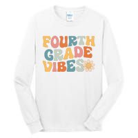 Fourth Grade Vibes 4th Grade Team Retro 1st Day Of School Tall Long Sleeve T-Shirt