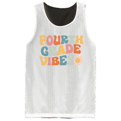 Fourth Grade Vibes 4th Grade Team Retro 1st Day Of School Mesh Reversible Basketball Jersey Tank