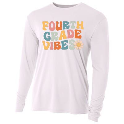 Fourth Grade Vibes 4th Grade Team Retro 1st Day Of School Cooling Performance Long Sleeve Crew