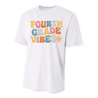 Fourth Grade Vibes 4th Grade Team Retro 1st Day Of School Performance Sprint T-Shirt