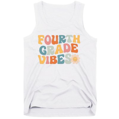 Fourth Grade Vibes 4th Grade Team Retro 1st Day Of School Tank Top