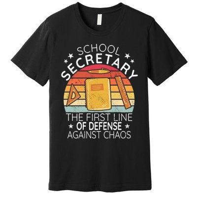 Funny Gift Vintage Secretary Office Admin School Secretary Premium T-Shirt