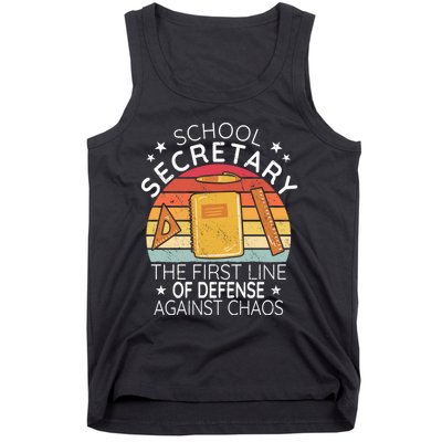 Funny Gift Vintage Secretary Office Admin School Secretary Tank Top