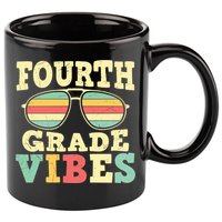 Fourth Grade Vibes Cute 4Th Grade Great Gift 11oz C Handle Ceramic Mug