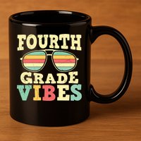 Fourth Grade Vibes Cute 4Th Grade Great Gift 11oz C Handle Ceramic Mug