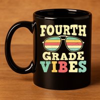 Fourth Grade Vibes Cute 4Th Grade Great Gift 11oz C Handle Ceramic Mug