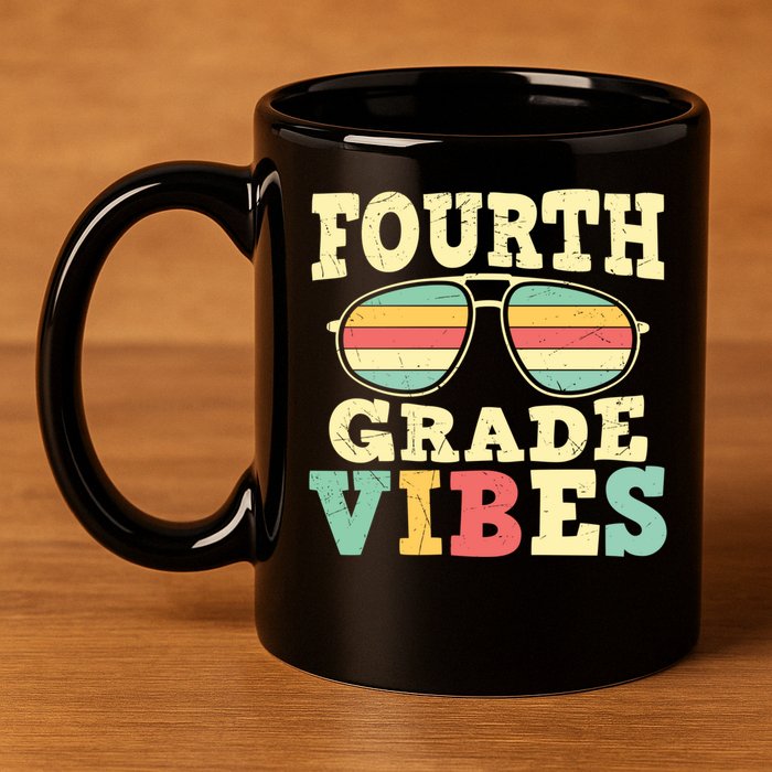 Fourth Grade Vibes Cute 4Th Grade Great Gift 11oz C Handle Ceramic Mug