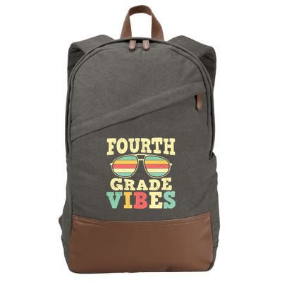 Fourth Grade Vibes Cute 4Th Grade Great Gift Cotton Canvas Backpack