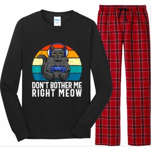 Funny Gaming Video Game Lover Gaming Cat Gaming Long Sleeve Pajama Set