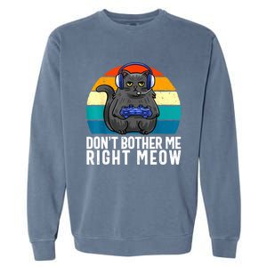 Funny Gaming Video Game Lover Gaming Cat Gaming Garment-Dyed Sweatshirt