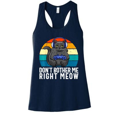 Funny Gaming Video Game Lover Gaming Cat Gaming Women's Racerback Tank