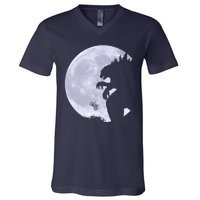 Funny Monster Versus ET V-Neck T-Shirt