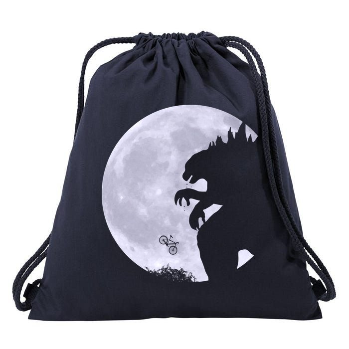 Funny Monster Versus ET Drawstring Bag