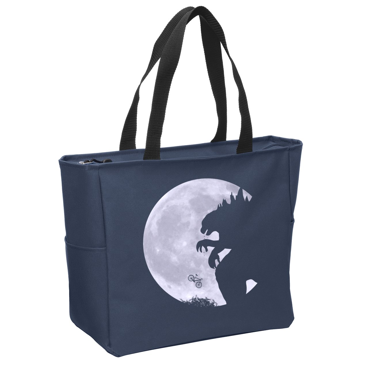 Funny Monster Versus ET Zip Tote Bag