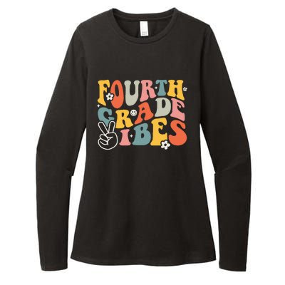 Fourth Grade Vibes 4th Grade Team Retro 1st Day Of School Womens CVC Long Sleeve Shirt