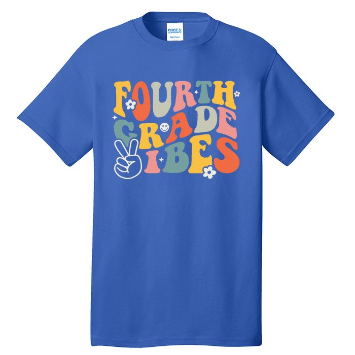 Fourth Grade Vibes 4th Grade Team Retro 1st Day Of School Tall T-Shirt