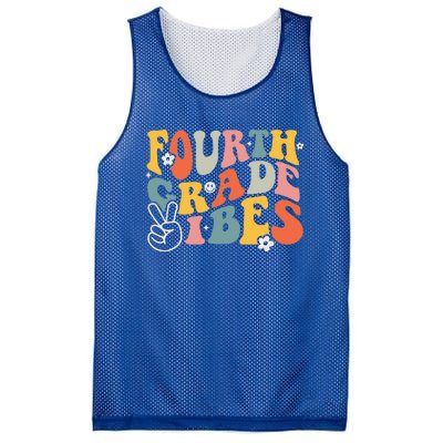 Fourth Grade Vibes 4th Grade Team Retro 1st Day Of School Mesh Reversible Basketball Jersey Tank