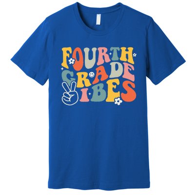 Fourth Grade Vibes 4th Grade Team Retro 1st Day Of School Premium T-Shirt