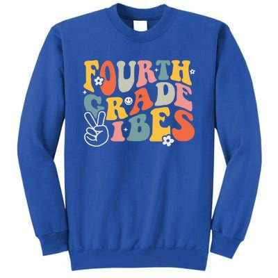 Fourth Grade Vibes 4th Grade Team Retro 1st Day Of School Tall Sweatshirt