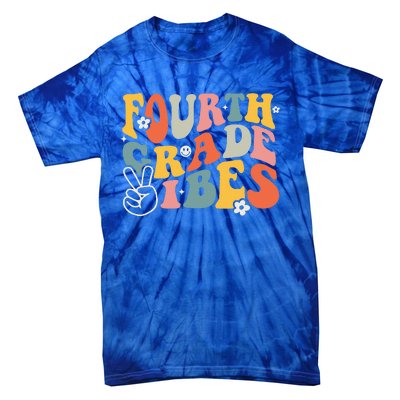 Fourth Grade Vibes 4th Grade Team Retro 1st Day Of School Tie-Dye T-Shirt