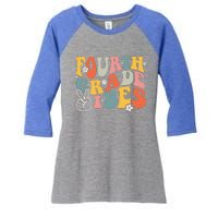 Fourth Grade Vibes 4th Grade Team Retro 1st Day Of School Women's Tri-Blend 3/4-Sleeve Raglan Shirt