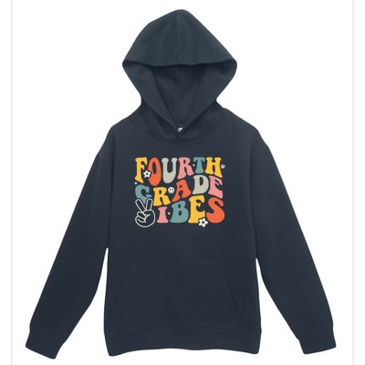 Fourth Grade Vibes 4th Grade Team Retro 1st Day Of School Urban Pullover Hoodie