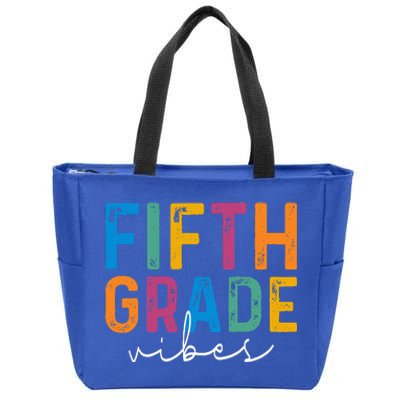 Fifth Grade Vibes 5th Grade Team Retro 1st Day Of School Zip Tote Bag