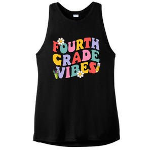 Fourth Grade Vibes Back To School 4th Grade Team 1st Day Ladies PosiCharge Tri-Blend Wicking Tank