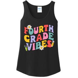 Fourth Grade Vibes Back To School 4th Grade Team 1st Day Ladies Essential Tank