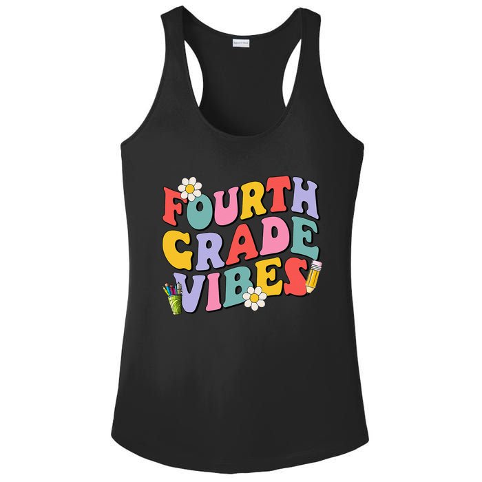 Fourth Grade Vibes Back To School 4th Grade Team 1st Day Ladies PosiCharge Competitor Racerback Tank