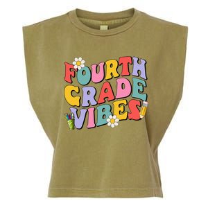 Fourth Grade Vibes Back To School 4th Grade Team 1st Day Garment-Dyed Women's Muscle Tee