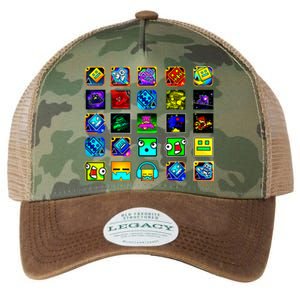 Full Geometry Video Game Gifts Funny Graphic Birthday Gifts Legacy Tie Dye Trucker Hat