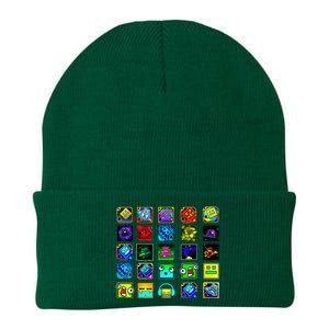 Full Geometry Video Game Gifts Funny Graphic Birthday Gifts Knit Cap Winter Beanie