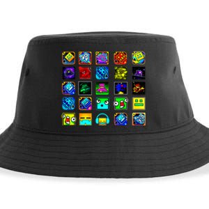 Full Geometry Video Game Gifts Funny Graphic Birthday Gifts Sustainable Bucket Hat