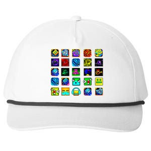 Full Geometry Video Game Gifts Funny Graphic Birthday Gifts Snapback Five-Panel Rope Hat