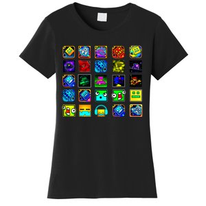 Full Geometry Video Game Gifts Funny Graphic Birthday Gifts Women's T-Shirt