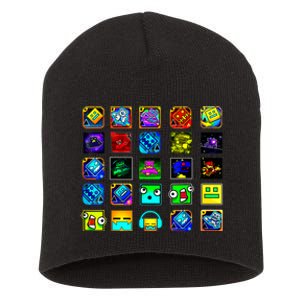 Full Geometry Video Game Gifts Funny Graphic Birthday Gifts Short Acrylic Beanie