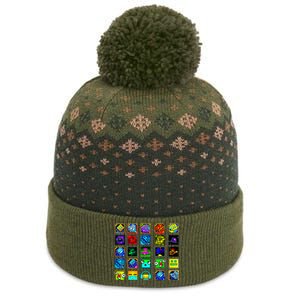 Full Geometry Video Game Gifts Funny Graphic Birthday Gifts The Baniff Cuffed Pom Beanie