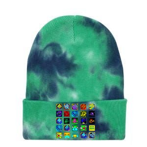 Full Geometry Video Game Gifts Funny Graphic Birthday Gifts Tie Dye 12in Knit Beanie