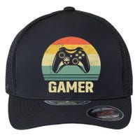 Funny Gamer Vintage Video Games Gaming Gift For Boys Flexfit Unipanel Trucker Cap