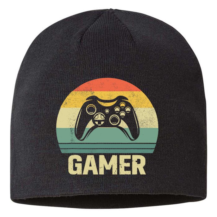 Funny Gamer Vintage Video Games Gaming Gift For Boys Sustainable Beanie